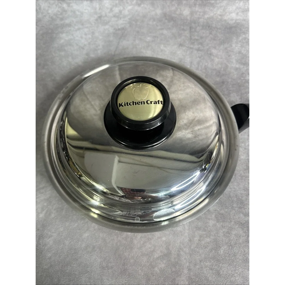 Kitchen Craft West Bend 8 Inch Skillet‎ With Lid 53095 Stainless